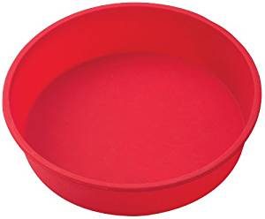 Silicone 9-Inch Round Cake Pan Baking Mold, BPA Free, Non-Stick European-Grade Silicone, 9.5 x 2.25-Inches