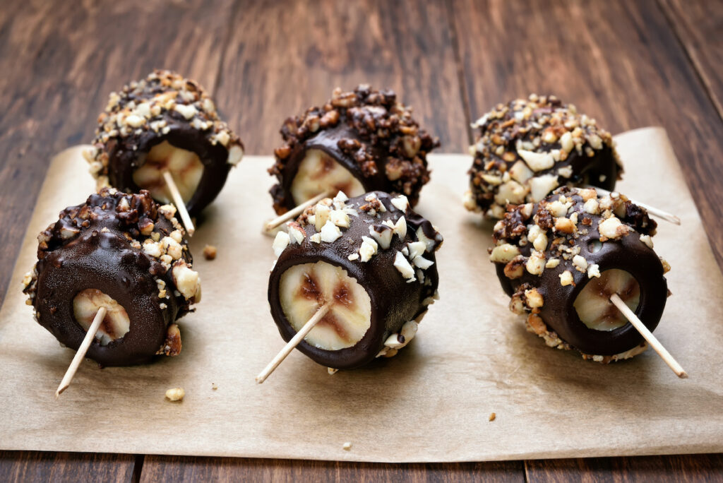 Dark Chocolate Peanut Butter Banana Bite