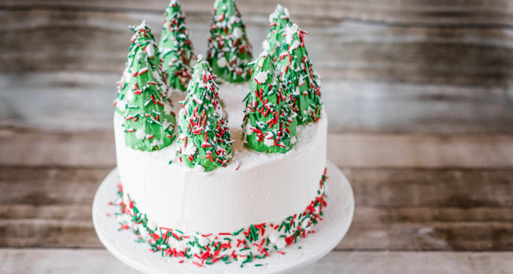 Ice Cream Cone Christmas Tree Cake