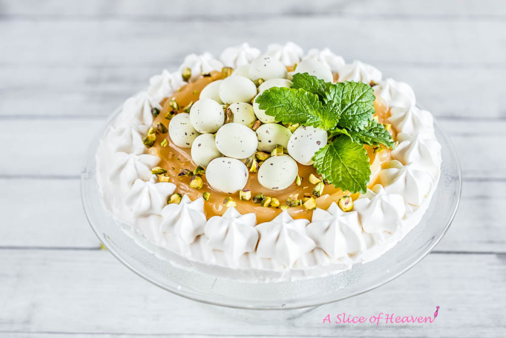 With mint leaves | A Slice of Heaven