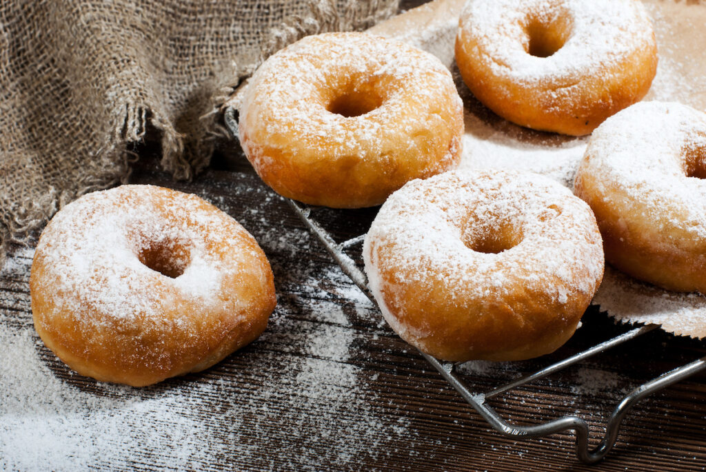 Homemade yeast-free donuts