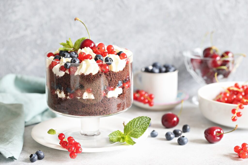 Gorgeous chocolate and berry trifle