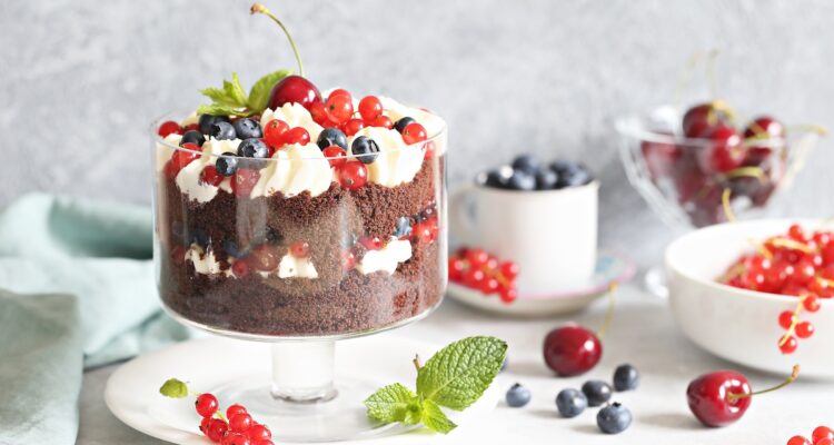 Gorgeous chocolate and berry trifle