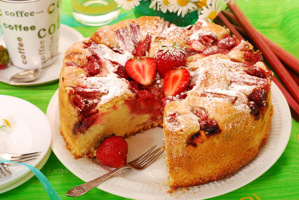 Strawberry Rhubarb Cake