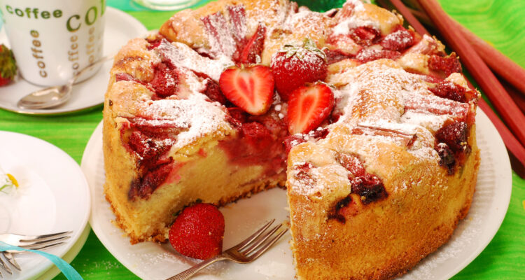 Strawberry Rhubarb Cake