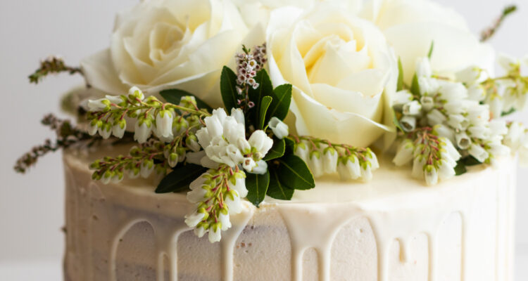 Drip Cake with Flowers