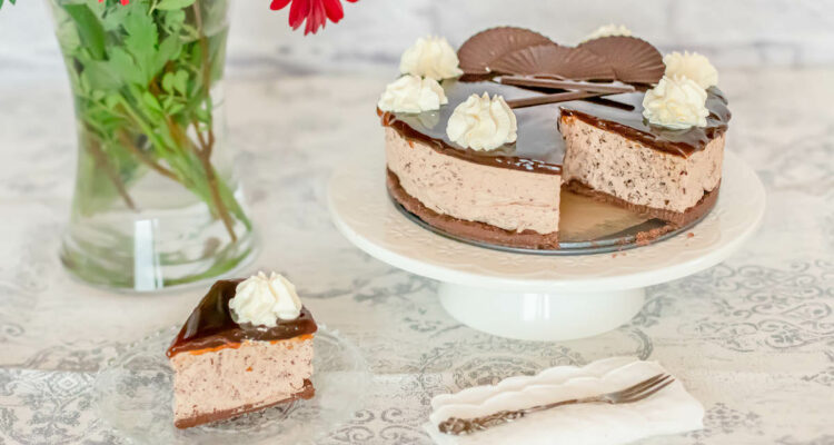 No-Bake Mocha Cheesecake | A Slice of Heaven