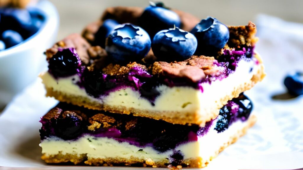 Mouthwatering Blueberries and Cream Oatmeal Bars