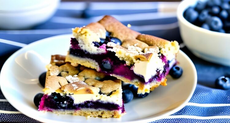 Blueberries and Cream Oatmeal Bars