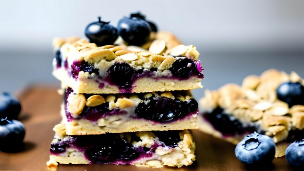 Blueberries and Cream Oatmeal Bars - So Delicious Snack!