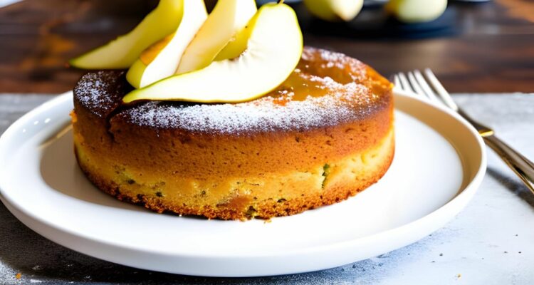 Easy Almond Pear Cake Recipe